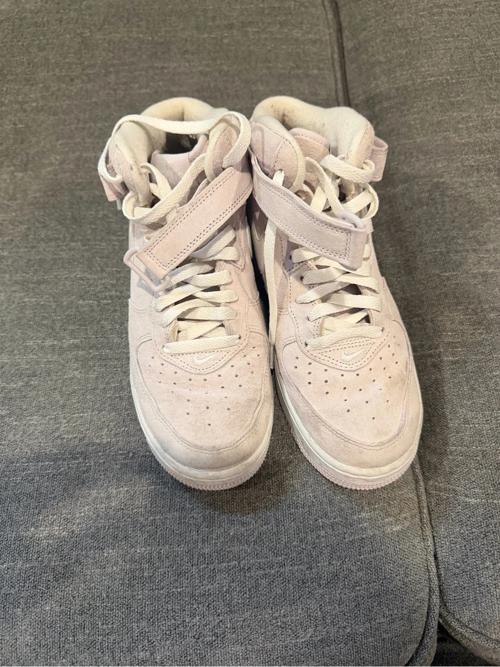 Nike Women's Light Pink Suede High-Top Sneakers